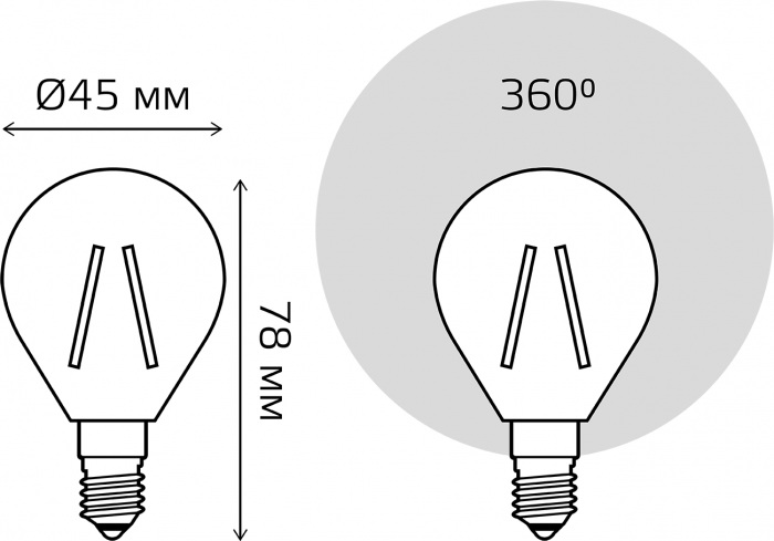 Лампочка светодиодная филаментная 105801111 Gauss фото