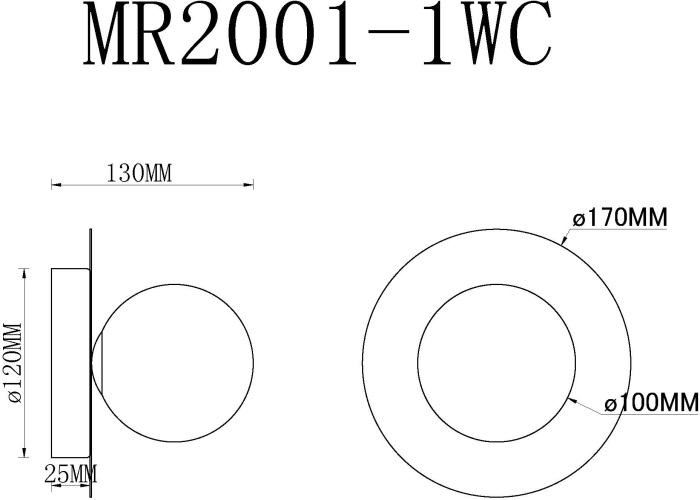 Настенный светильник July MR2001-1WC MyFar фото