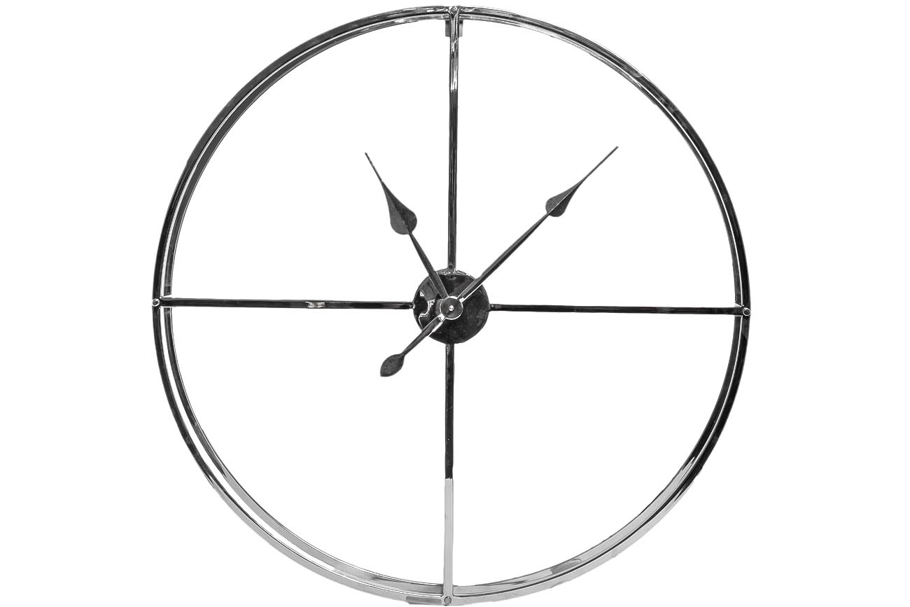Часы настенные цвет хром d76см Garda Decor 79MAL-5761-76NI фото