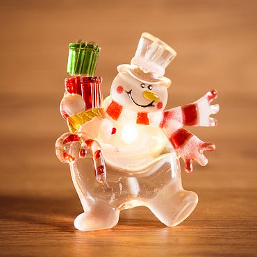 Снеговик с подарком RGB на присоске NEON-NIGHT 501-022 фото