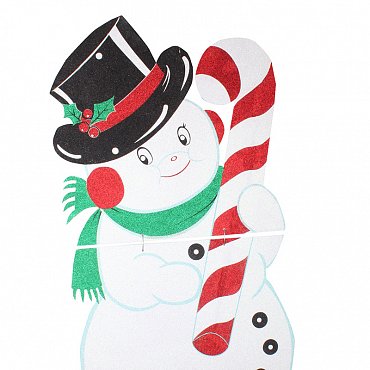 Фигура Снеговик в шляпе 175*90 см, цвет белый NEON-NIGHT 502-394 фото